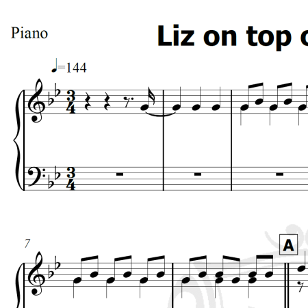 Liz on top of the world - Piano