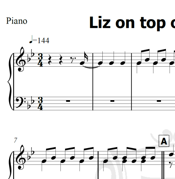 Liz on top of the world - Piano