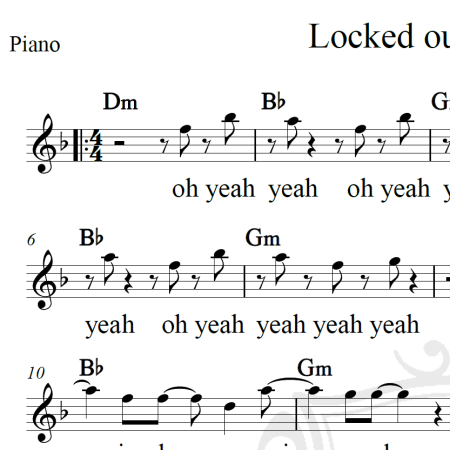 Locked out of heaven - Bruno Mars - Piano/Vocal