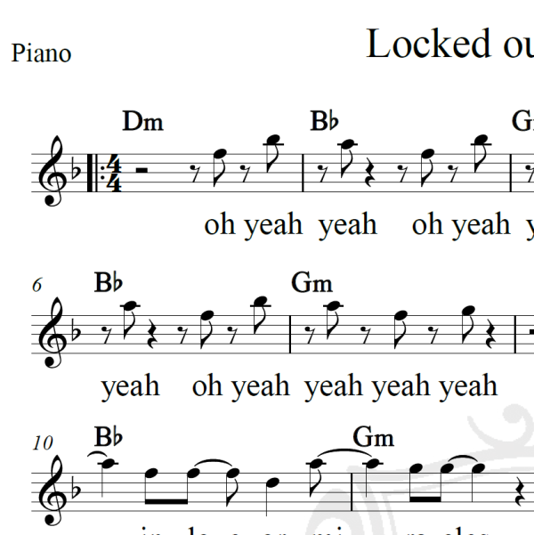 Locked out of heaven - Bruno Mars - Piano/Vocal