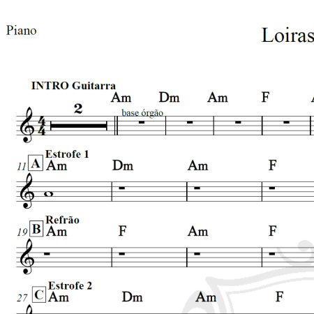 Loiras Geladas - RPM - Cifra