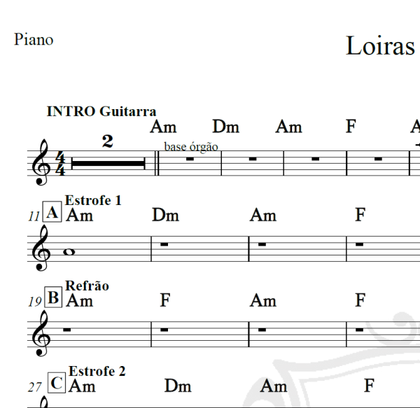 Loiras Geladas - RPM - Cifra