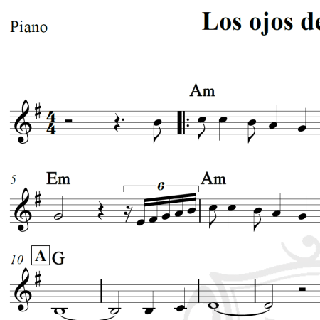 Los ojos de la española - Piano/Vocal