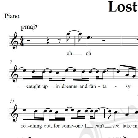 Lost stars - Adam Lavine - Piano/Vocal