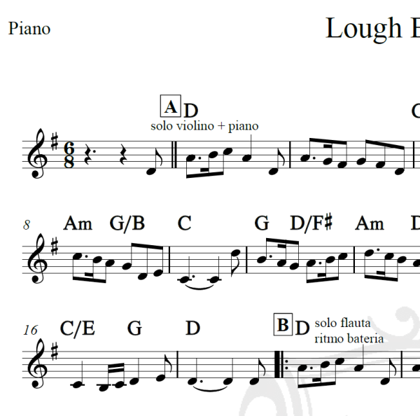 Lough Erin Shore - The Corrs - Piano