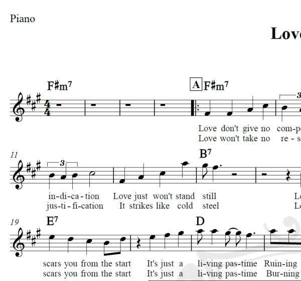 Love Kills - Queen - Piano/Vocal