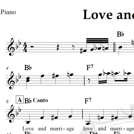Love and Marriage - Frank Sinatra - Piano/Vocal
