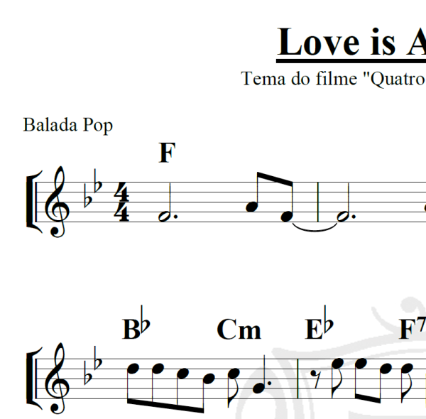 Love is All Around - Piano