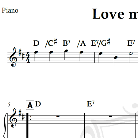 Love me tender - Elvis Presley - Arranjo Coral