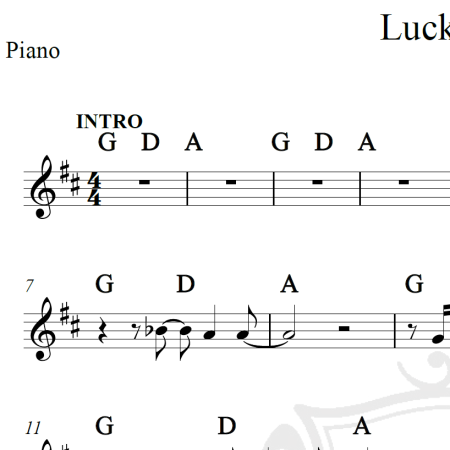 Lucky Man - The Verve - Piano