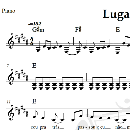 Lugar ao sol - Charlie Brown Jr. - Piano/Vocal