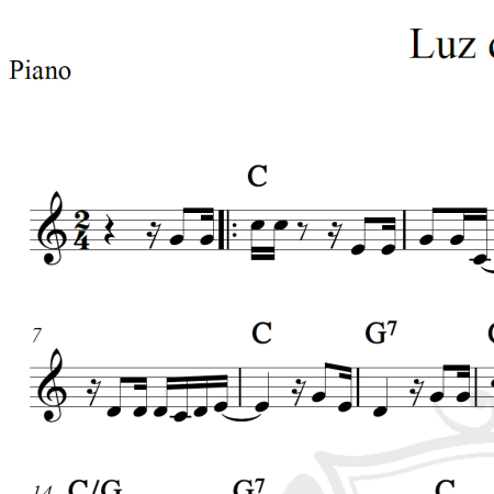 Luz da light - Adoniram Barbosa - Piano