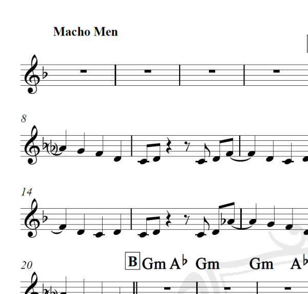 Macho Men - Village People - Cifra