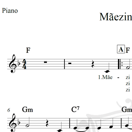 Mãezinha do céu - Piano/Vocal