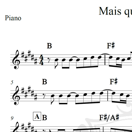 Mais que amigos - Anjos de Resgate - Piano/Vocal