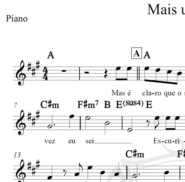 Mais uma vez - Renato Russo - Piano/Vocal