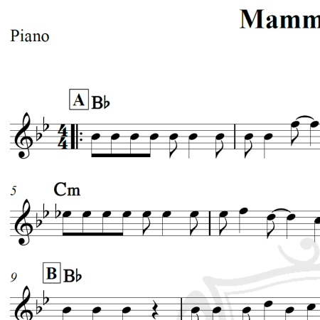 Mamma Maria - Ricchi e Poveri - Piano