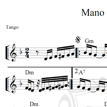 Mano a Mano - Carlos Gardel - Piano