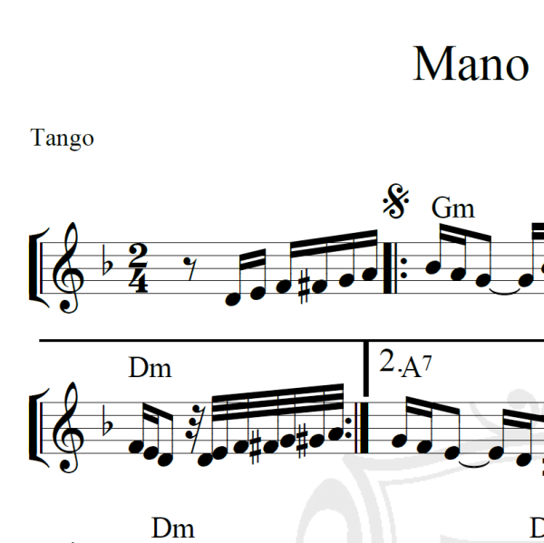 Mano a Mano - Carlos Gardel - Piano