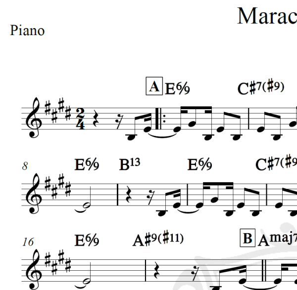 Maracangalha - Dorival Caymmi - Piano