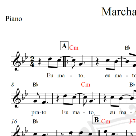 Marcha da cueca - Piano/Vocal