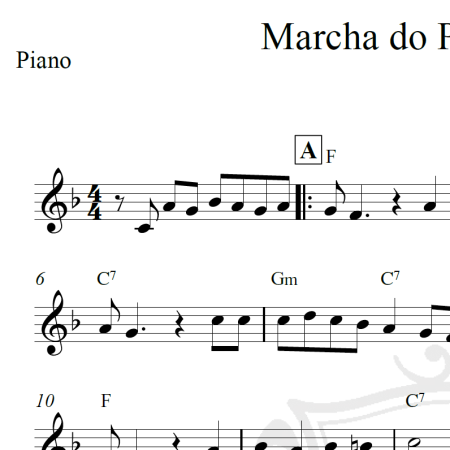 Marcha do Parampampam - Piano