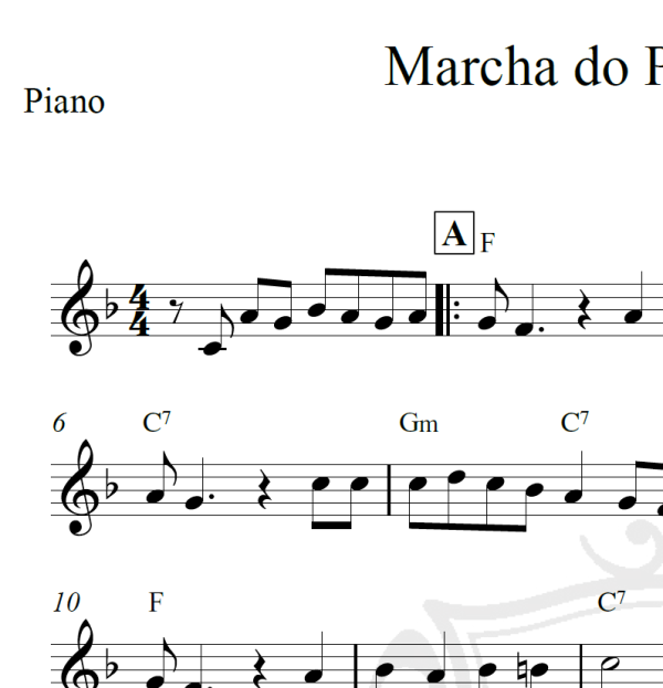 Marcha do Parampampam - Piano