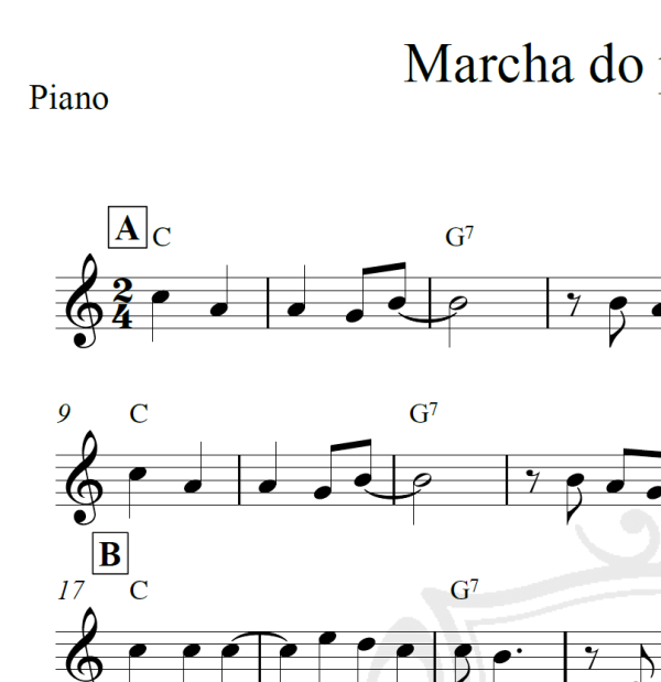 Marcha do pirimpimpim - Piano