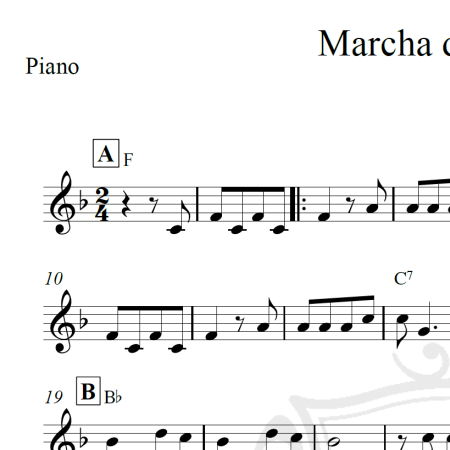 Marcha do silicone - Piano