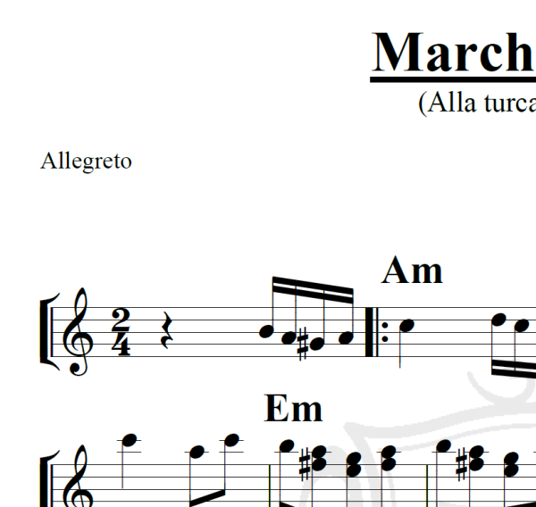 Marcha Turca - Mozart - Piano