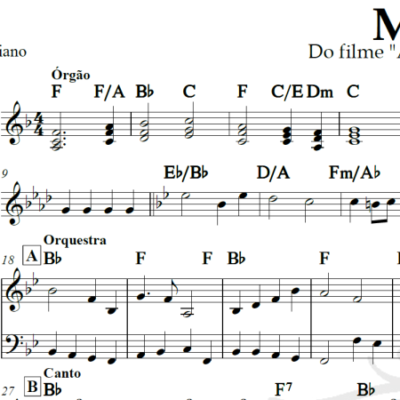 Maria (A Noviça Rebelde) - Piano/Vocal