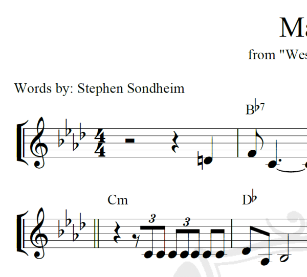 Maria (West side story) - Piano