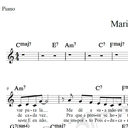 Maria de José - Camila Holanda - Piano/Vocal