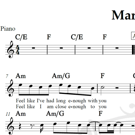 Marry me - Train - Piano/Vocal