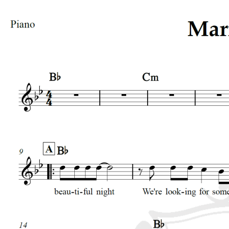 Marry you - Bruno Mars - Piano/Vocal