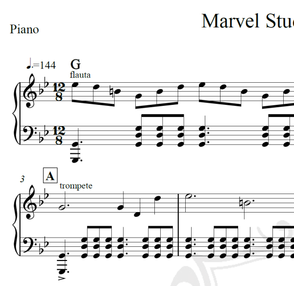 Marvel Studios Fanfarre - Piano