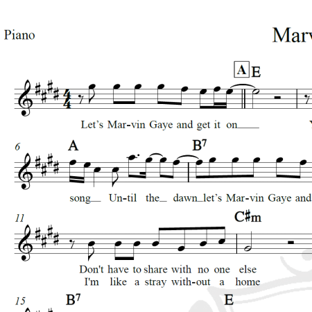 Marvin Gaye - Charlie Puth e Mehgan Trainor - Piano/Vocal