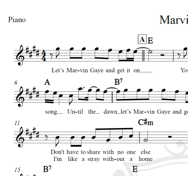 Marvin Gaye - Charlie Puth e Mehgan Trainor - Piano/Vocal