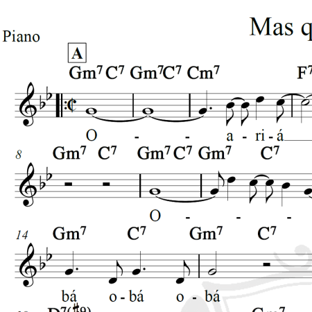 Mas que nada - Jorge Benjor - Piano/Vocal