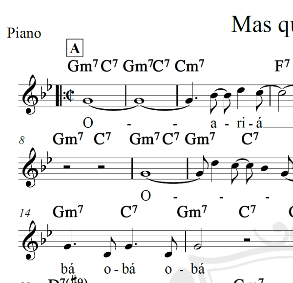 Mas que nada - Jorge Benjor - Piano/Vocal