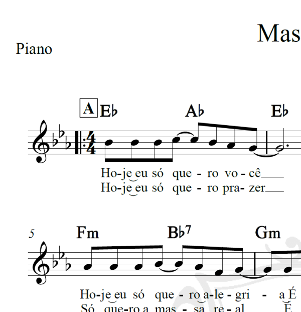 Massa real - Piano/Vocal
