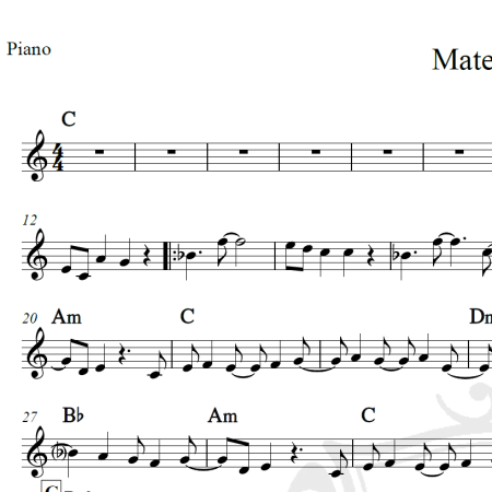 Material Girl - Madonna - Piano