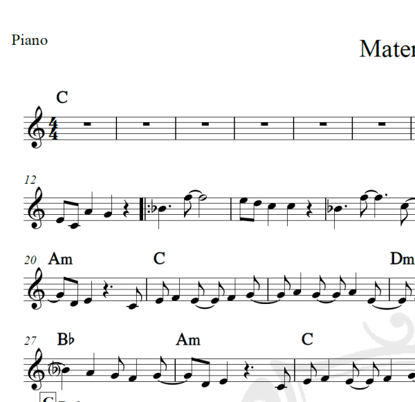 Material Girl - Madonna - Piano