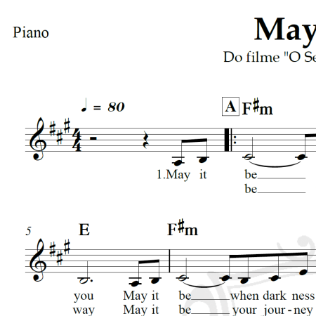 May it be - Enya - Piano/Vocal