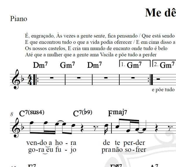 Me dê motivo - Tim Maia - Piano/Vocal