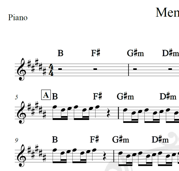 Memories - Maroon 5 - Piano