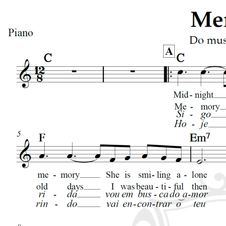 Memory - Piano/Vocal