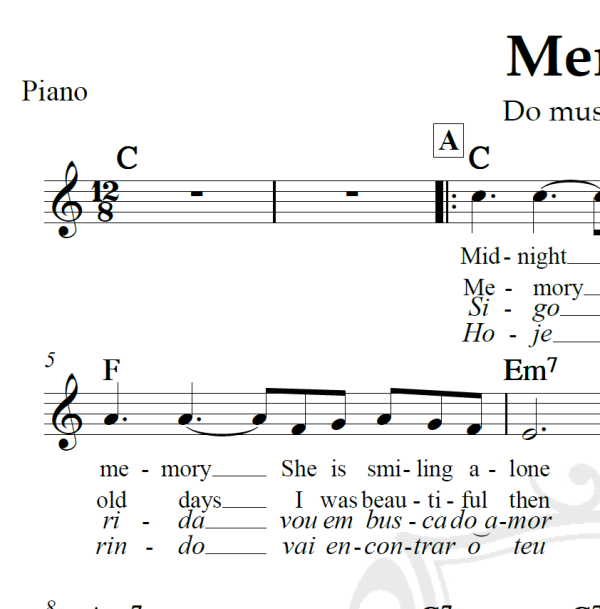 Memory - Piano/Vocal