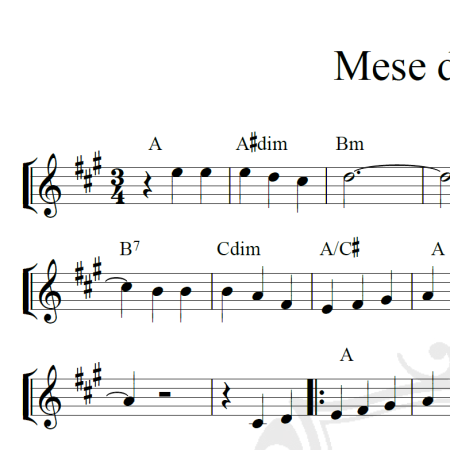 Mese d''e Rrose - Piano