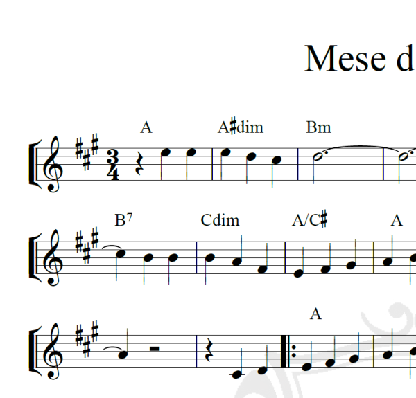 Mese d''e Rrose - Piano